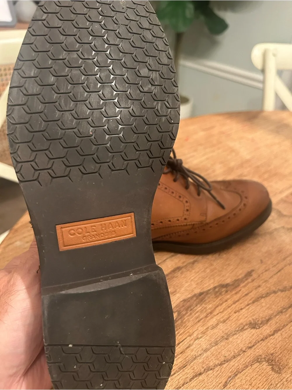 Cole Haan Grand 360 Men's Brown Leather Wingtip Oxfords